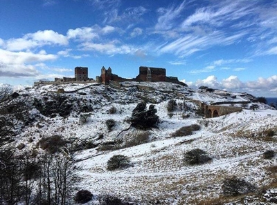 Festung Hammershus im Winter